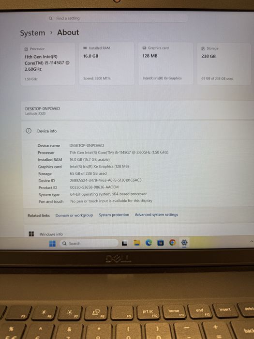 Laptop dell 3520