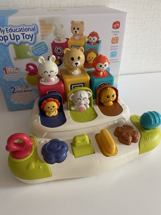 Изскачащи животни, бебешка играчка