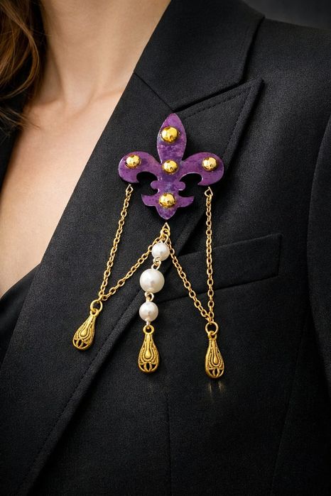 Этно брошь. Из эпоксидной смолы