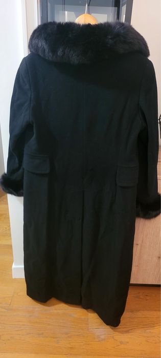 Palton din blana de vulpe si cashmire Paris