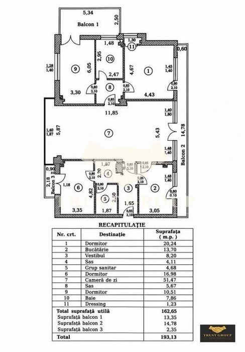 Apartament 4 camere Herastrau | Loc de parcare | 3 Terase