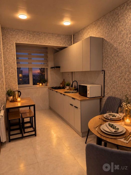 3-комн. 73 м² у м. Новза! Евроремонт, до Tashkent City 2 станции