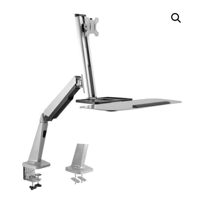 Стойка за монитор и  клавиатурата  със скоба, регулируема, ергономична