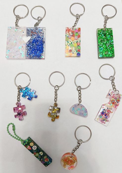 Брелки, серьги, кулоны из эпоксидной смолы