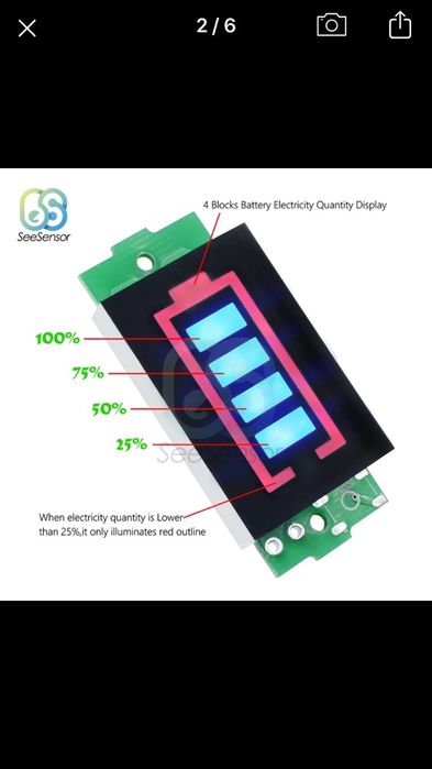 Вольтметр,индикатор заряда батареи
