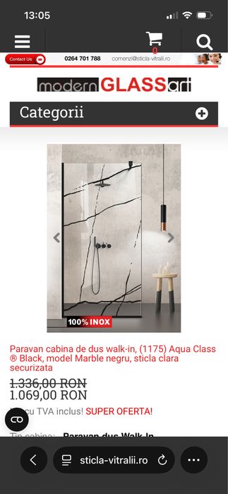Paravan dus negru
