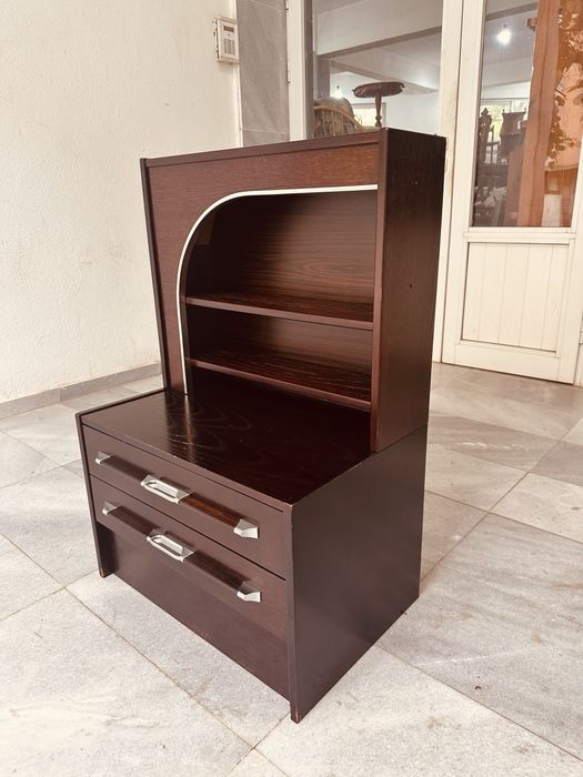 Ретро шкаф / нощно шкафче с рафтове и чекмеджета