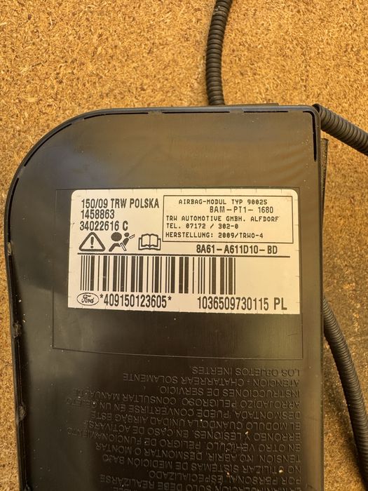 Оригинален еърбег за Ford – дясна седалка