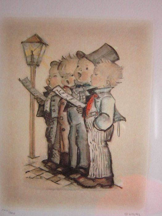 cadou deosebit rar "Harmony in Four Parts" by Hummel lithography 1993