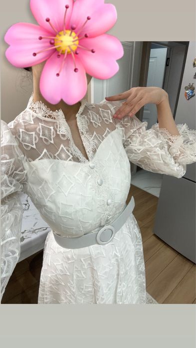 Продам вечернее белое поатье