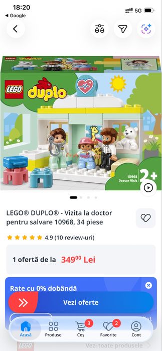 Set Lego duplo vizita la doctor