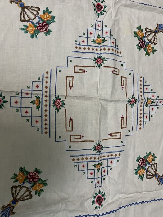 Вышивка скатерть СССР Советский