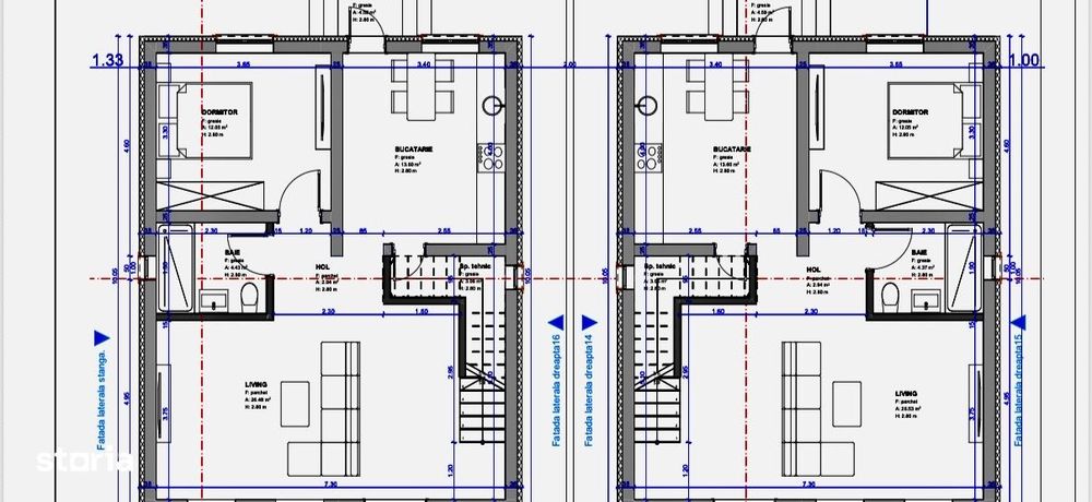 Casa individuala, 4 camere, 100 mp utili, 372 mp teren - Sanandrei