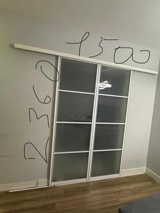 Двери купе раздвижные матовые