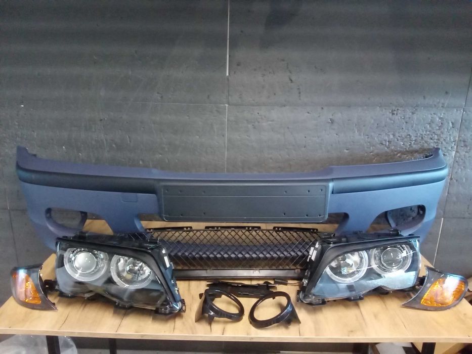 Bara fata M-LOOK + Faruri + semnalizare BMW E46 facelift 2001-2005