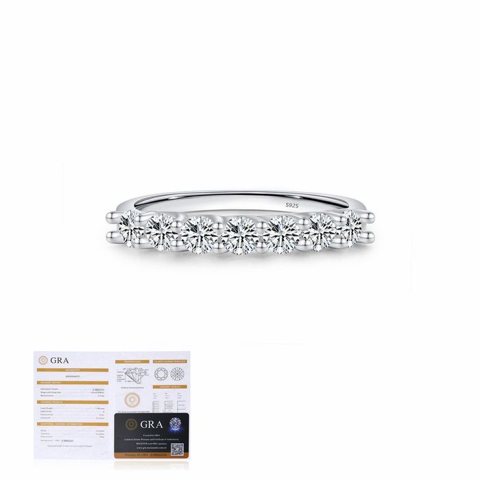 Кольцо-дорожка с муассанитами 0.70 ct в огранке «Круг»