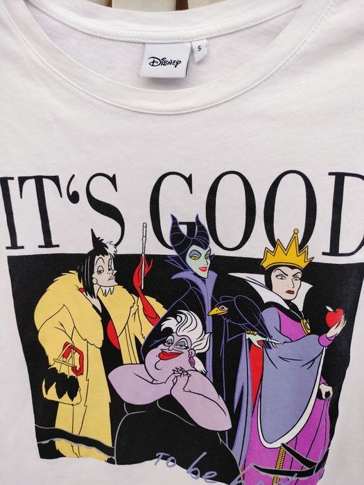 Tricou alb Disney Villains  It’s good to be bad – Mărime S  100% bumbac