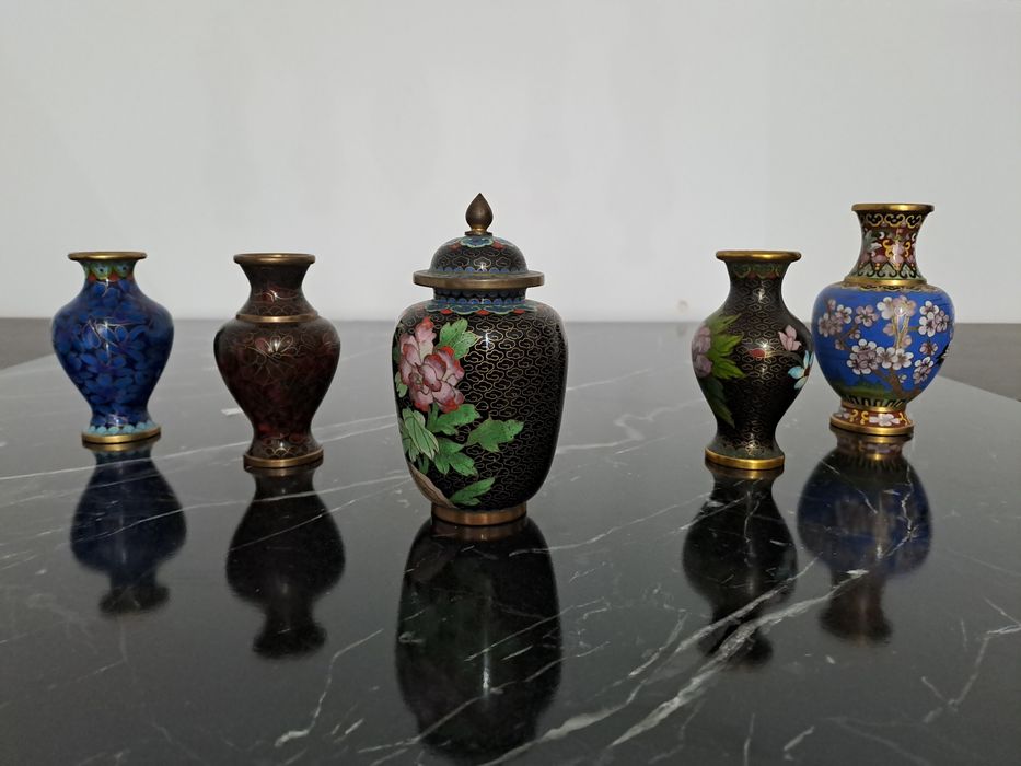 Lot 5 Cloisonne chinezești