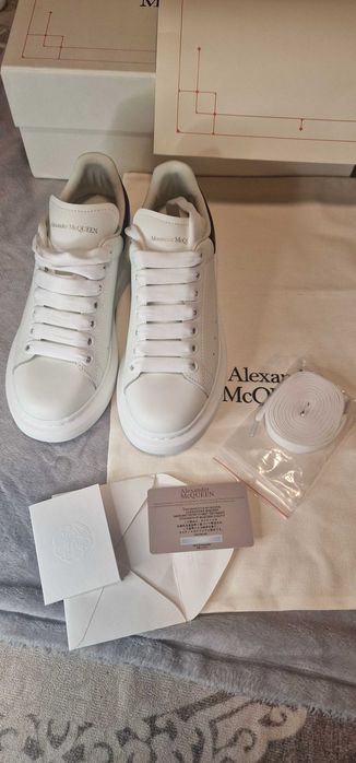 Sneakers Alexander Mcqueen albi,calitate premium, marimea 36