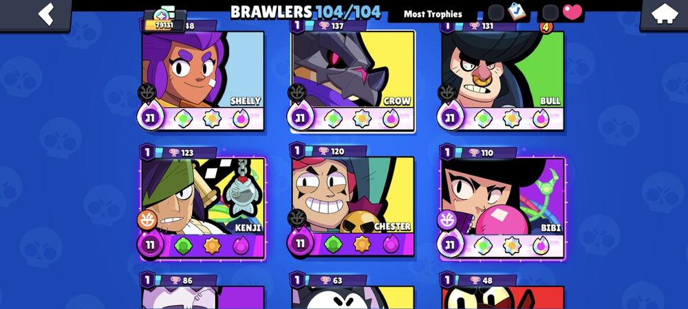 Brawl stars аккаунт 80к кубков