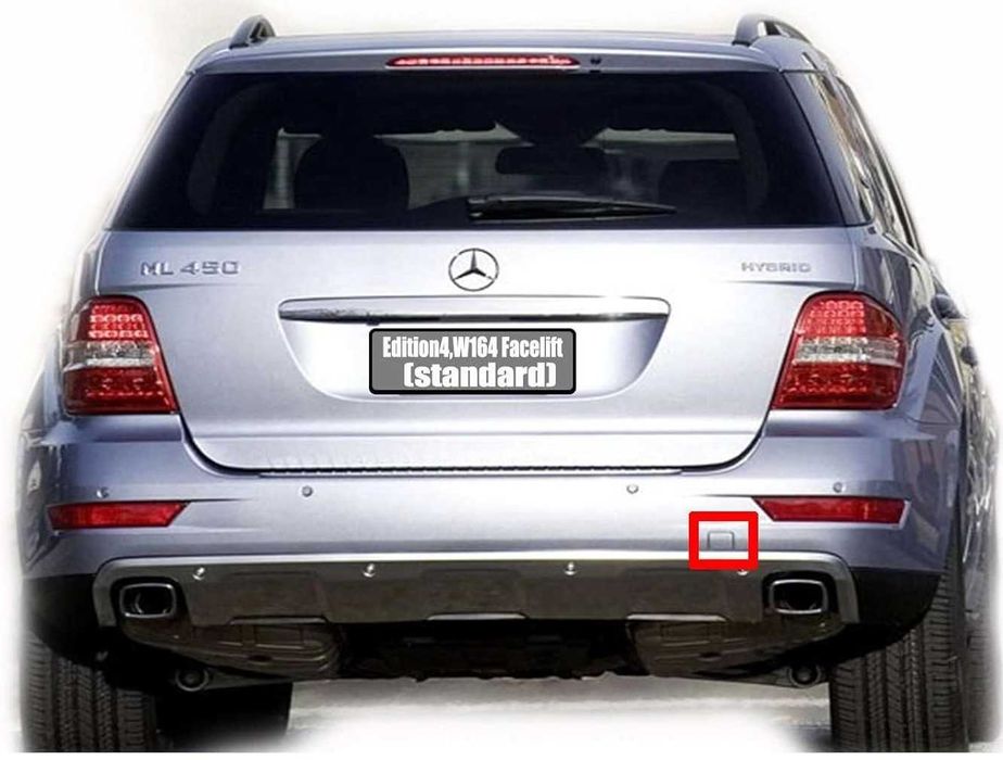 Капачка задна броня за кука теглич Mercedes ML W164 2009-2012 Фейслифт