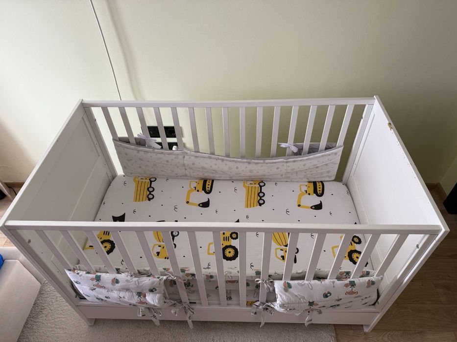 Patut copil 70 x 140 cm + 2 saltele + protectii