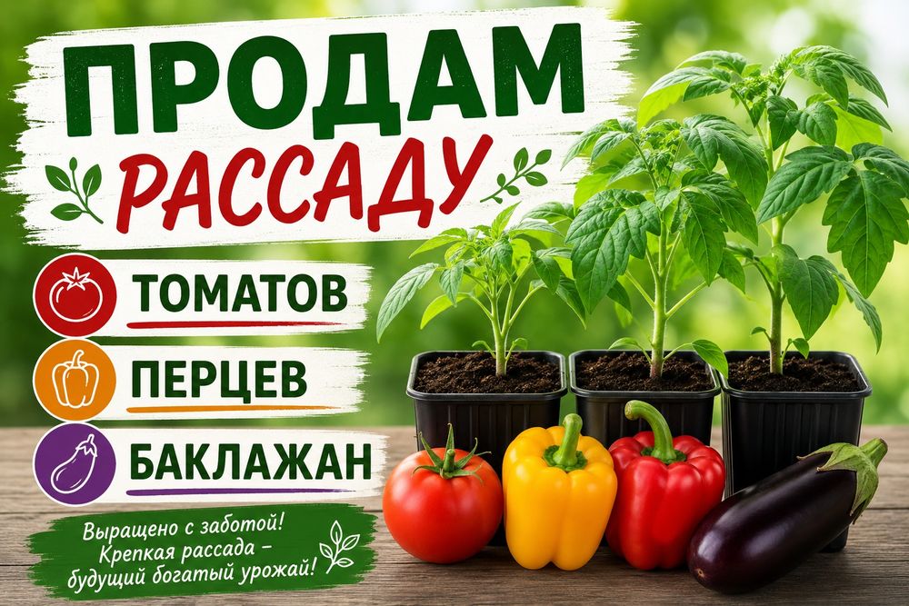 Рассада томатов,перцев,баклажан.