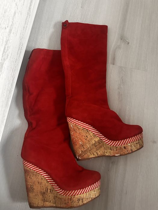 Ботуши естествен велур dani shoes модел dolce & gabbana