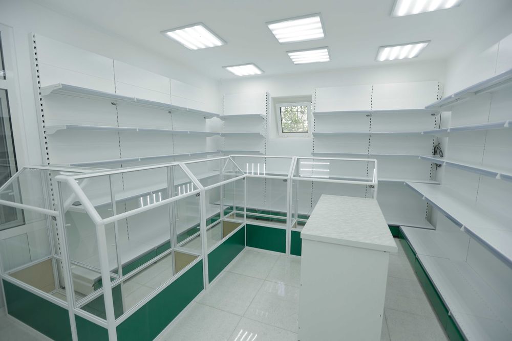 Oynaly prilavkalar, Акция, savdo uskunalari vitrinalar