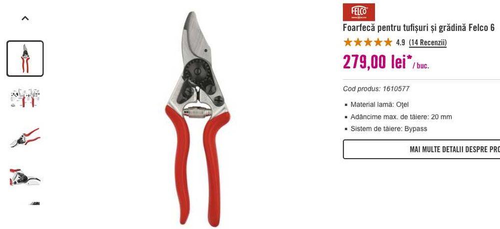 FELCO 6 9 Foarfeca profesionala