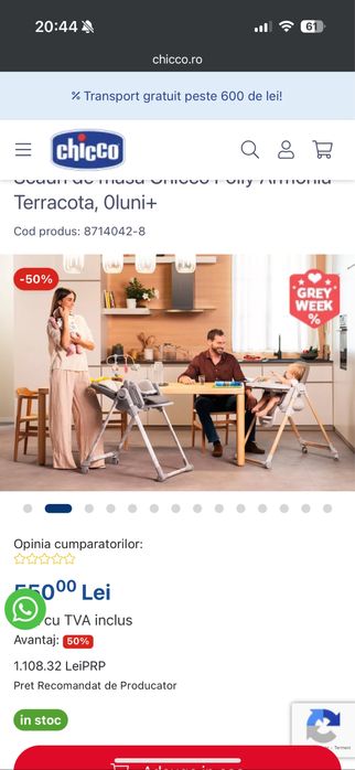 Scaun de masa chicco