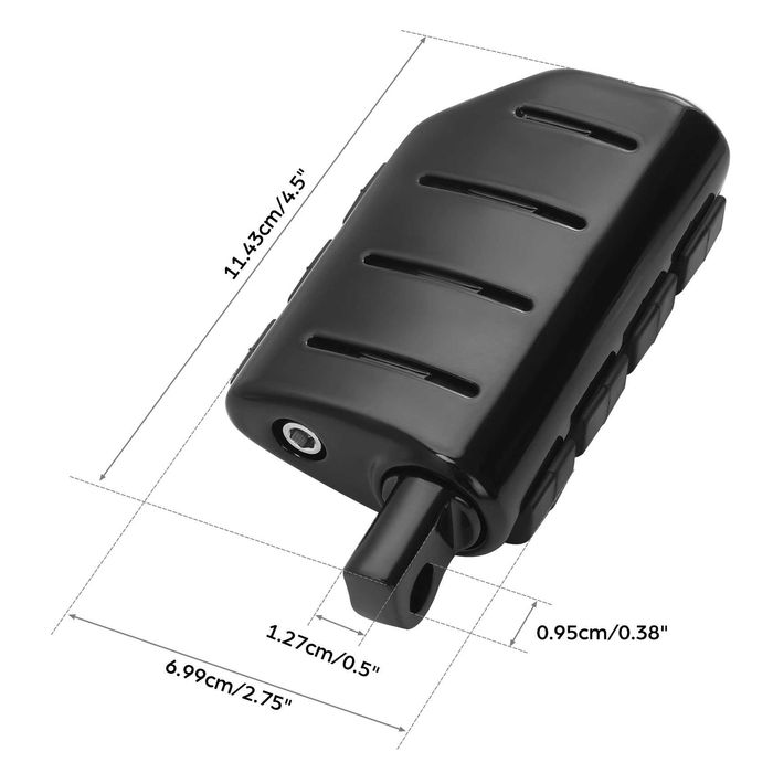 Мотоциклетни стъпенки 10mm, ударопоглъщащи, за Harley Road King/Sportster – черни