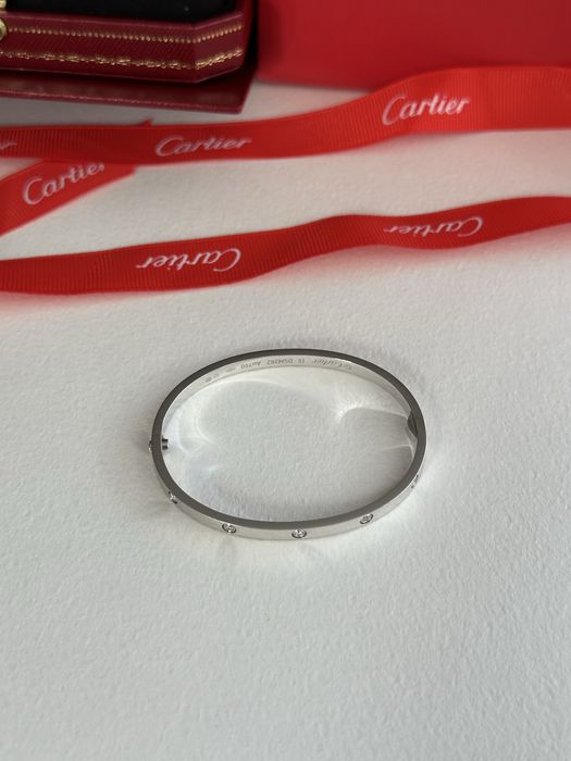 Браслет Cartier полностью в бриллиантах 100% платина