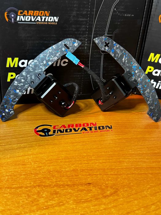 Padele Magnetice Carbon Forjat Albastru - BMW - Seria G - Seria F