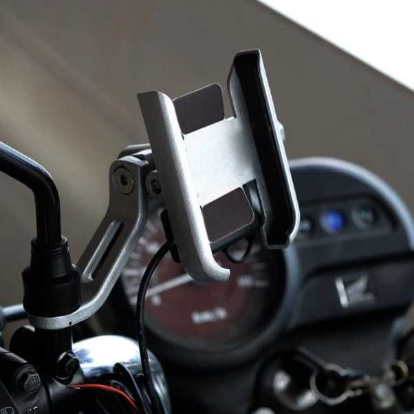 Suport telefon moto/scuter/atv/etc, cu/fara priza USB