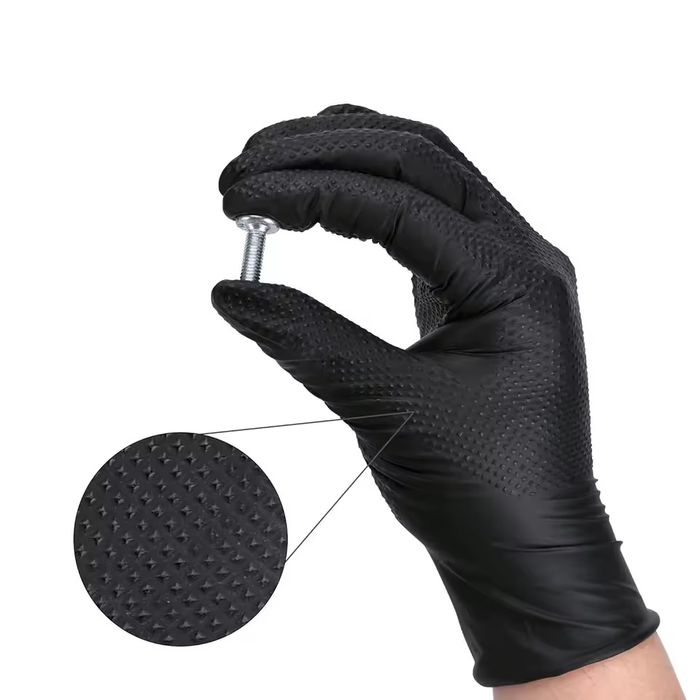 Manusi negre  mecanica anti spintecare-100/cut.Manusi texturate rezistente diluant JBM Spania.Manusi diamant +tva.1zi=1 pereche.Doar firme!