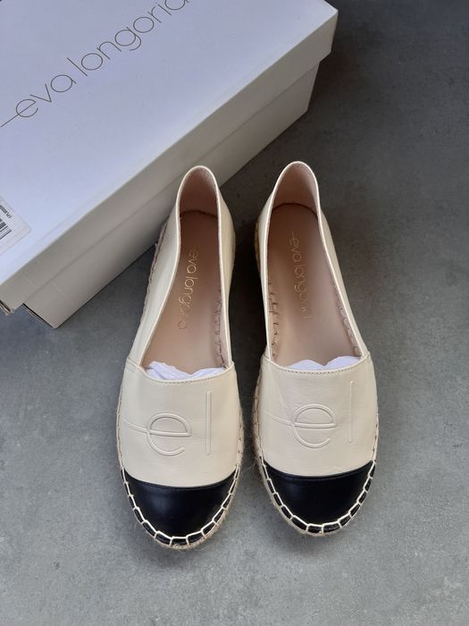 Vand espadrile EVA LONGORIA de piele, Marimea 36
