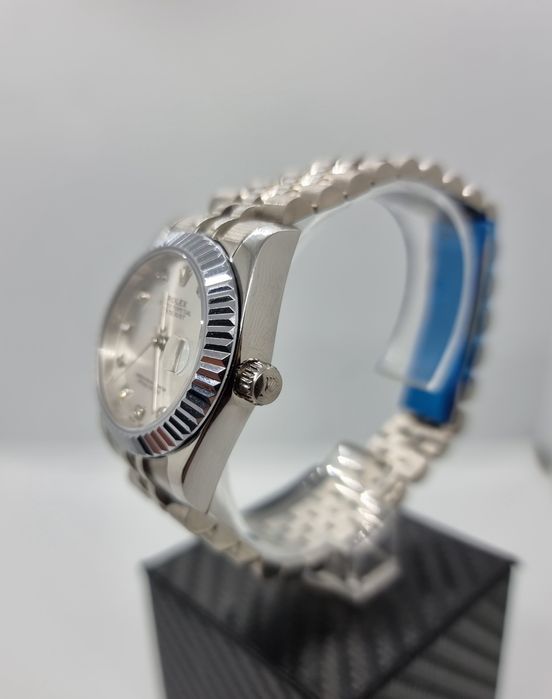 Rolex Datejust Pink Dial Diamond Bezel Часовник