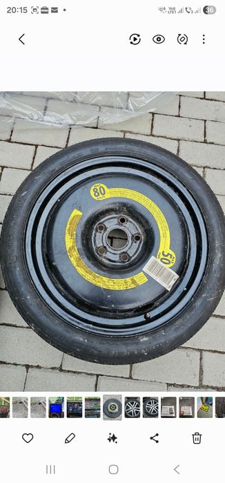roata rezerva slim 125/70/18 + 2 jante aluminiu Vw