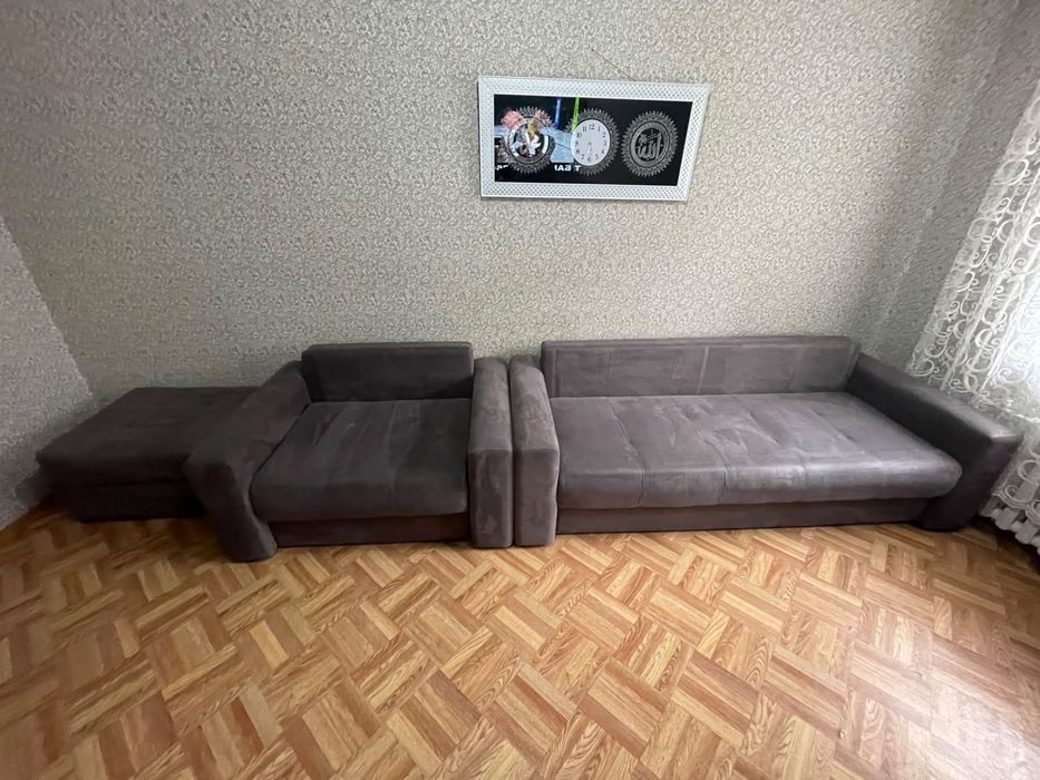 Продам диван + минидиван+ пуфик