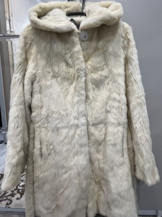 Шуба норковая с капюшоном