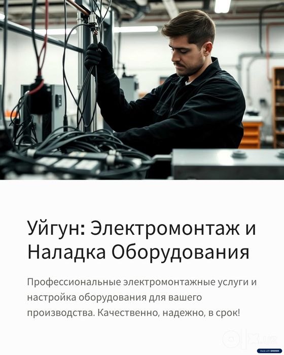 Электромонтаж и наладка производственного оборудования
