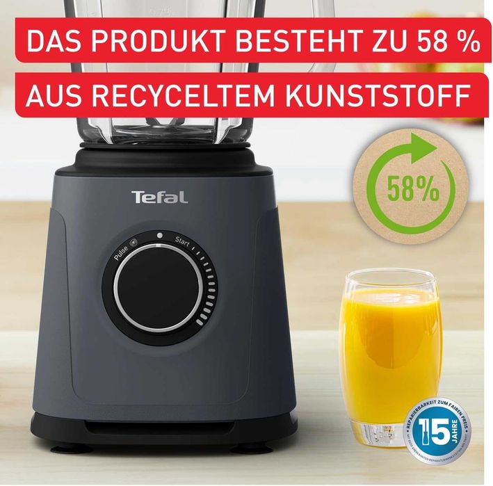Нов Мощен Блендер Tefal PerfectMix BL771BF0, 2 л, Стъклена Кана, 1200W, Сив, 2 години Гаранция