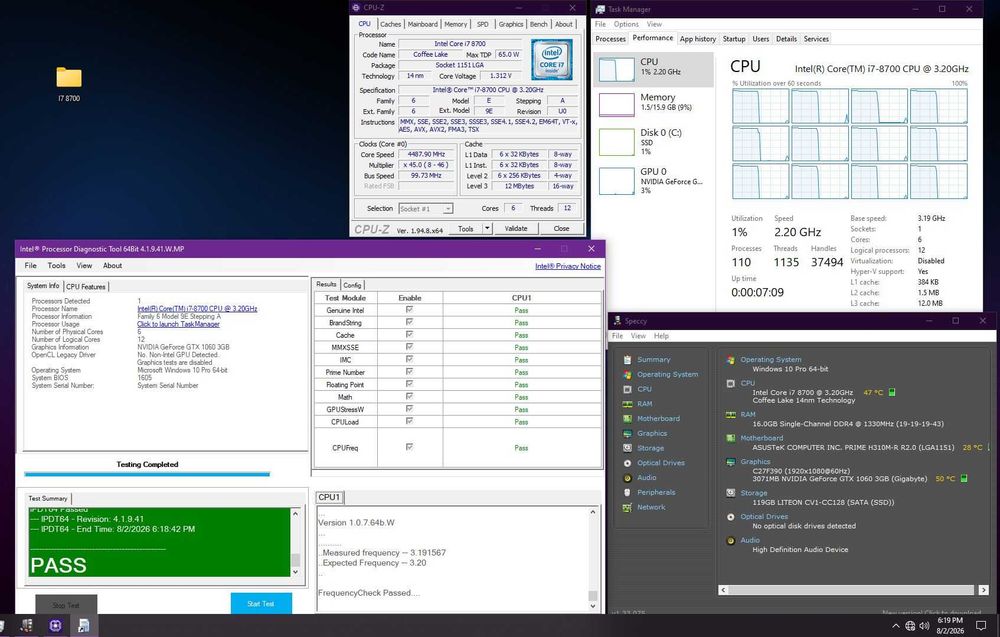 Procesor I7 8700 socket 1151 V2 vandut