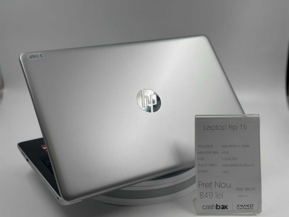 Laptop HP AMD RYZEN 3 3200-U 8GB SSD 512GB AMD RADEON VEGA 3 Garantie 24 Luni CashBox