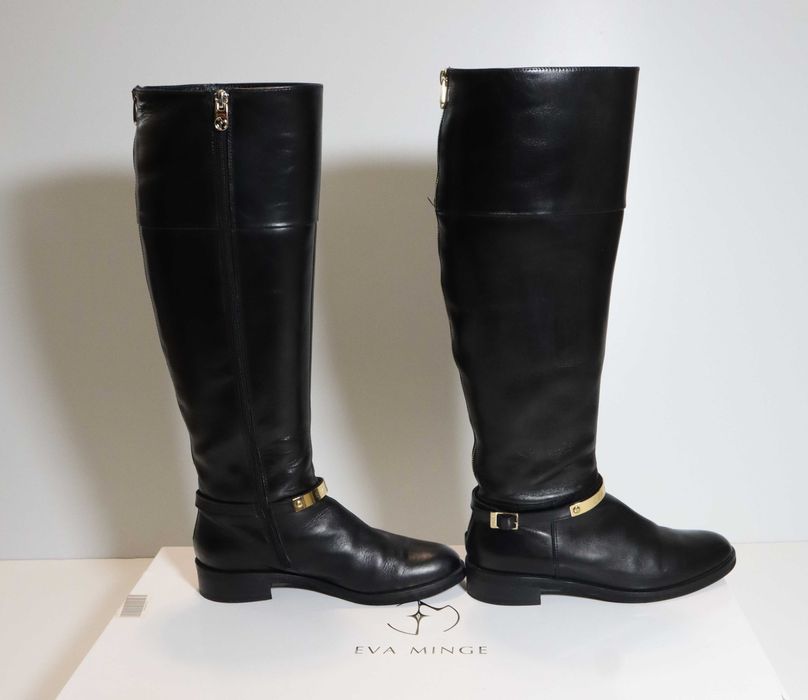 Cizme lungi  negre riding EVA MINGE - EM-21-10-001300 101 marimea 38