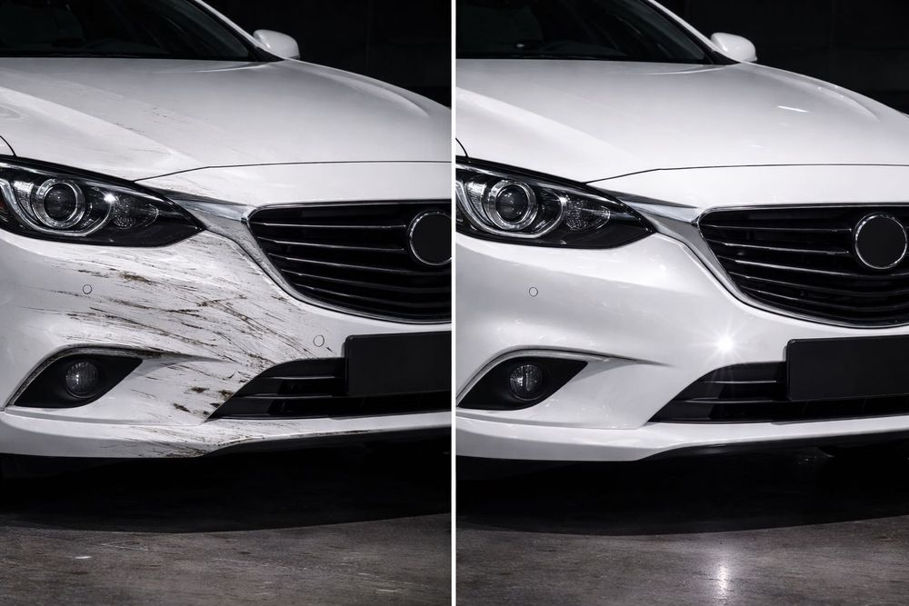 Удаление царапин без покраски элемента, удаление вмятин без покраски