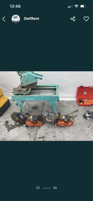 Inchiriez masina taiat gresie pavaj beton marmura granit drujba beton