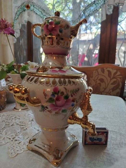 Фарфоровые самовары Гжель, СССР.