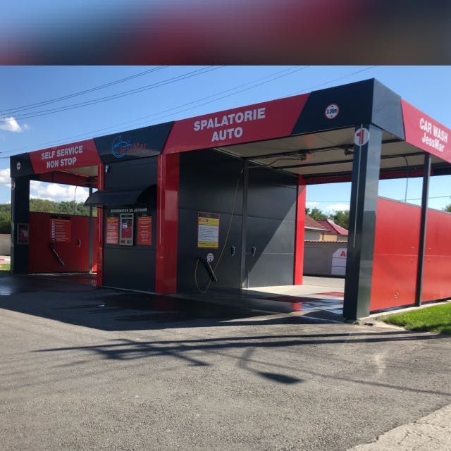 Spalatorie auto cu fise, bancnote, jetoane, betoane, pavaj, la cheie